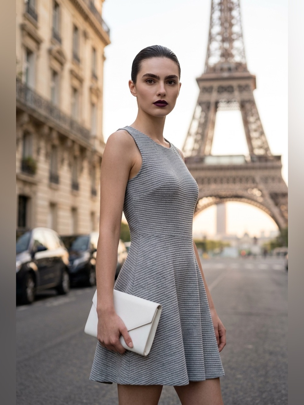LOFT Corporate Chic Balletcore Textured Sleeveless Fit and Flare Skater Dress